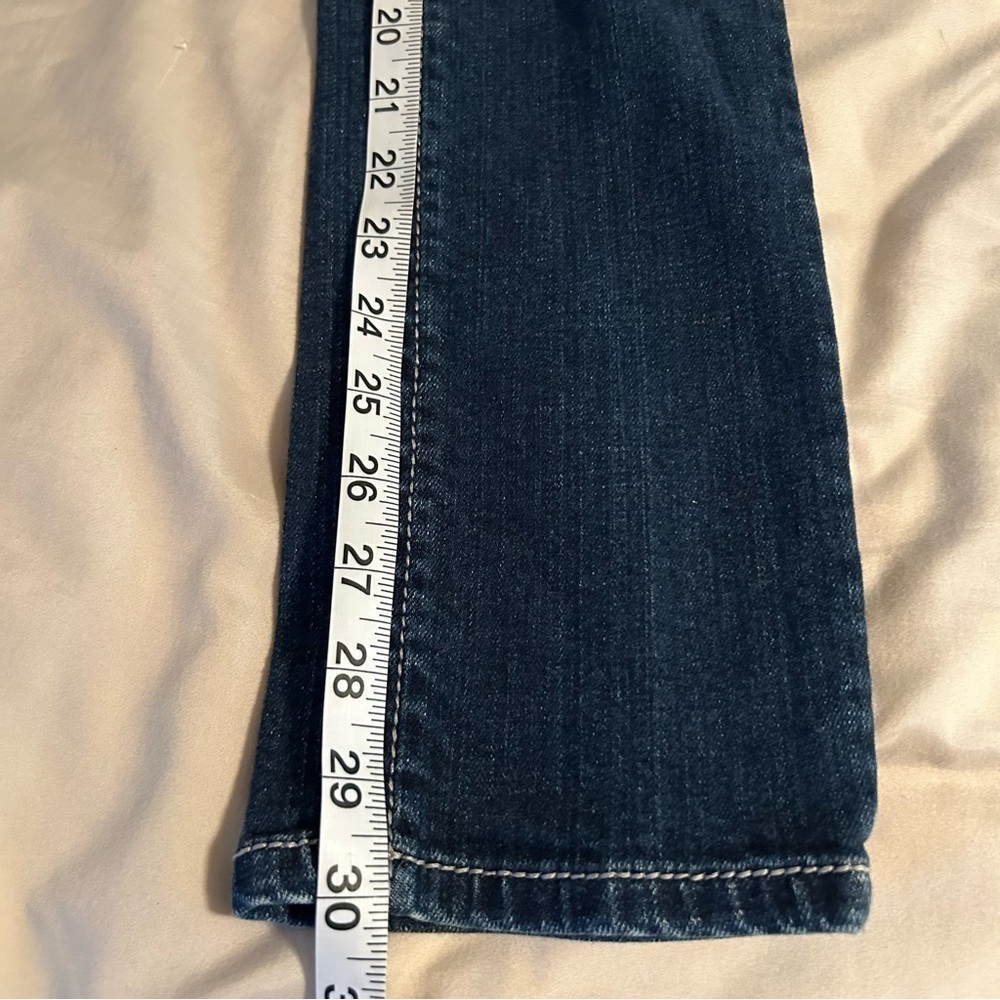 Seven 7 Jeans Women's Size 29 Straight Leg Distressed Studded Denim Med Wash - Picture 11 of 12